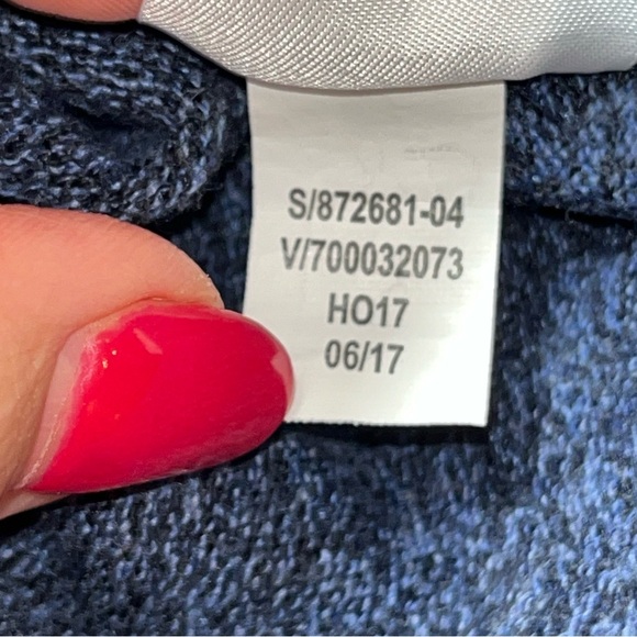 Banana Republic BLUE Black Sweater Henley BUTTON Neck Cotton Viscose Nylon Men L - Picture 10 of 12